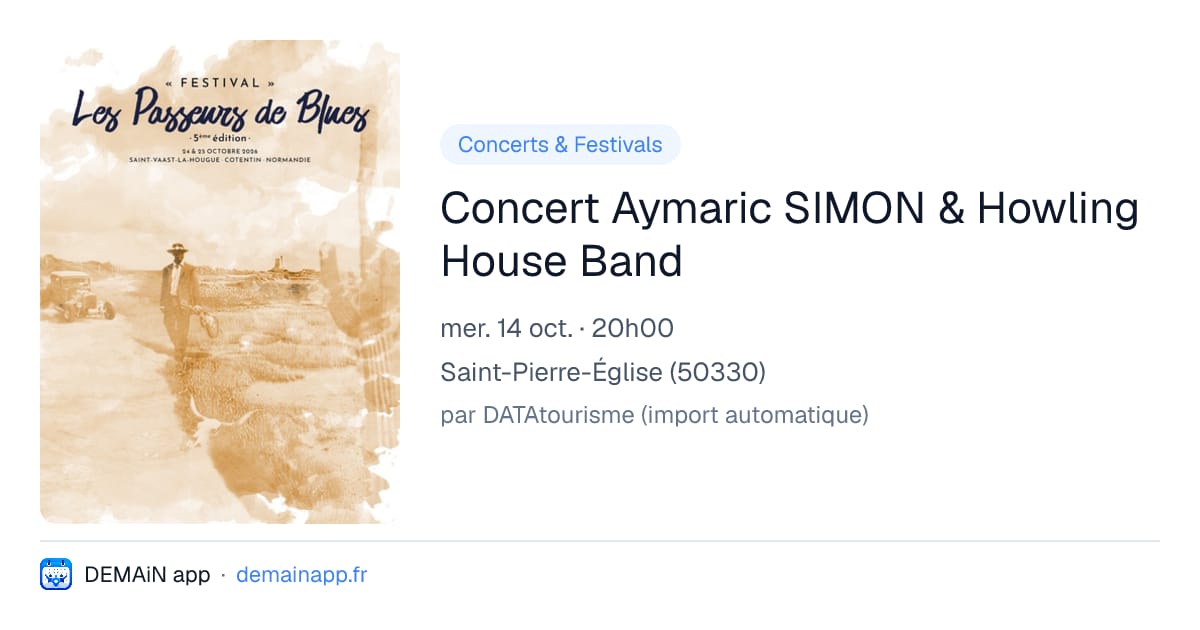 Concert Aymaric SIMON & Howling House Band — Saint-Pierre-Église