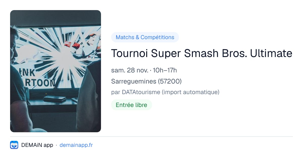 Tournoi Super Smash Bros. Ultimate — Sarreguemines