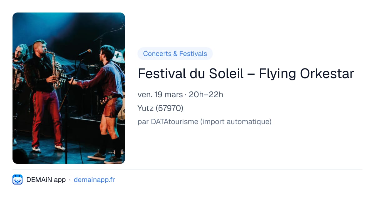 Festival du Soleil – Flying Orkestar — Yutz
