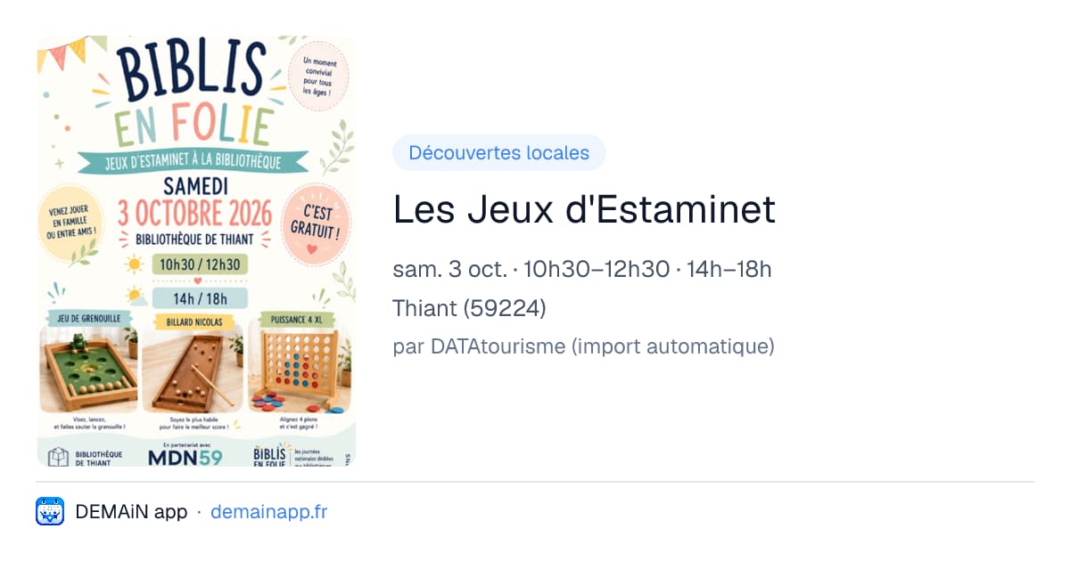 Les Jeux d'Estaminet — Thiant