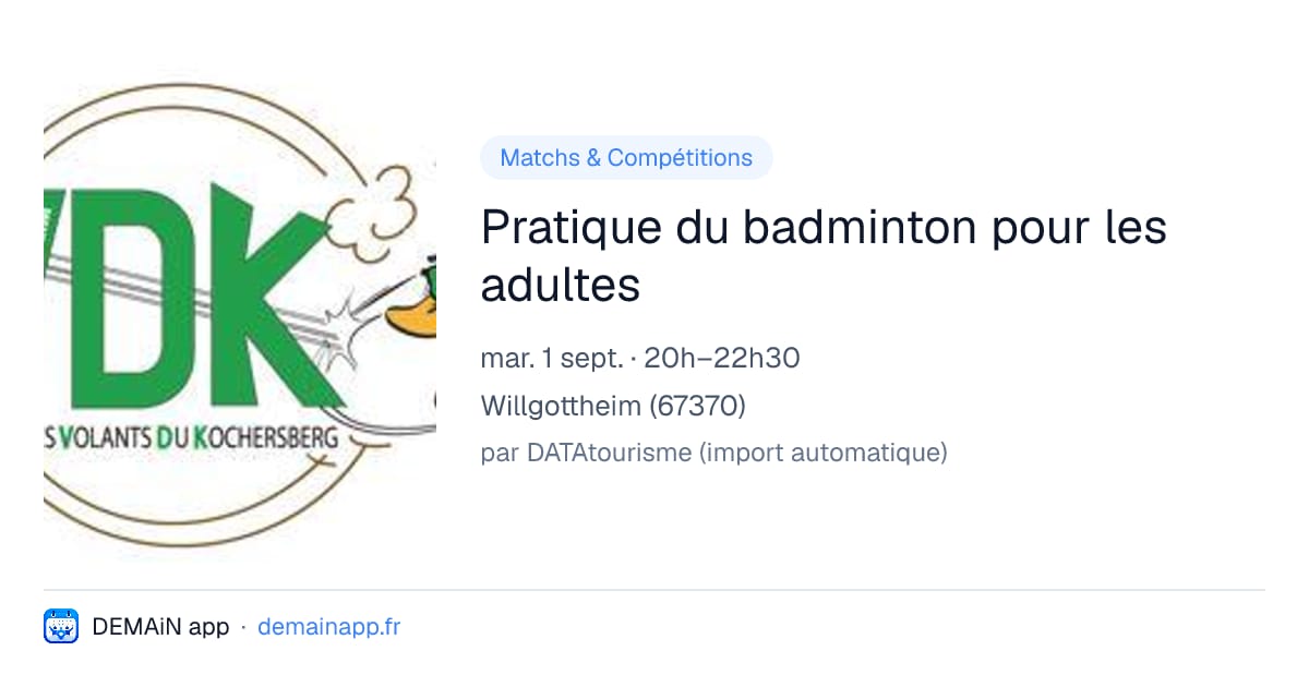 Pratique du badminton pour les adultes — Willgottheim