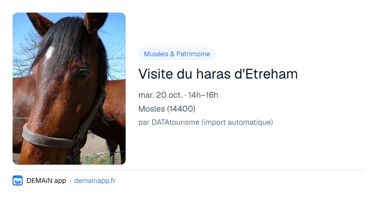 Visite du haras d'Etreham — Mosles