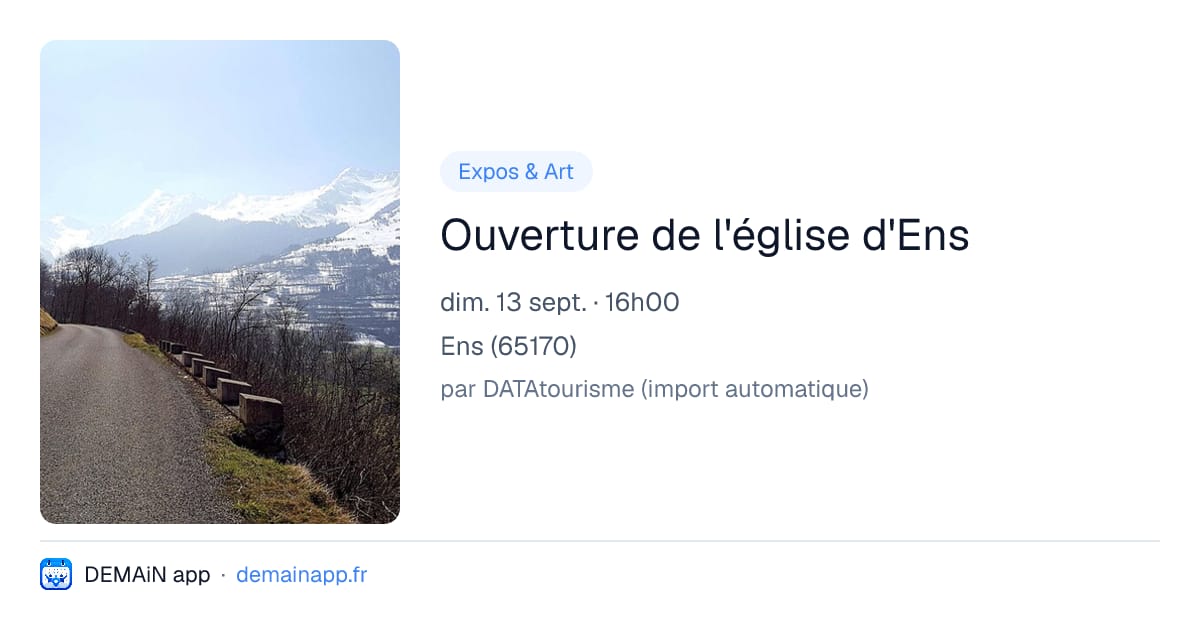 Ouverture de l'église d'Ens — Ens