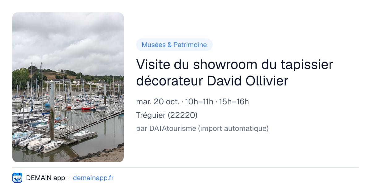 Visite du showroom du tapissier décorateur David Ollivier — Tréguier