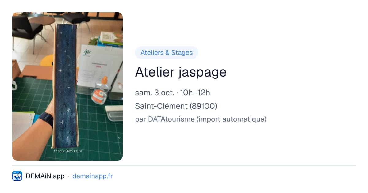 Atelier jaspage — Saint-Clément