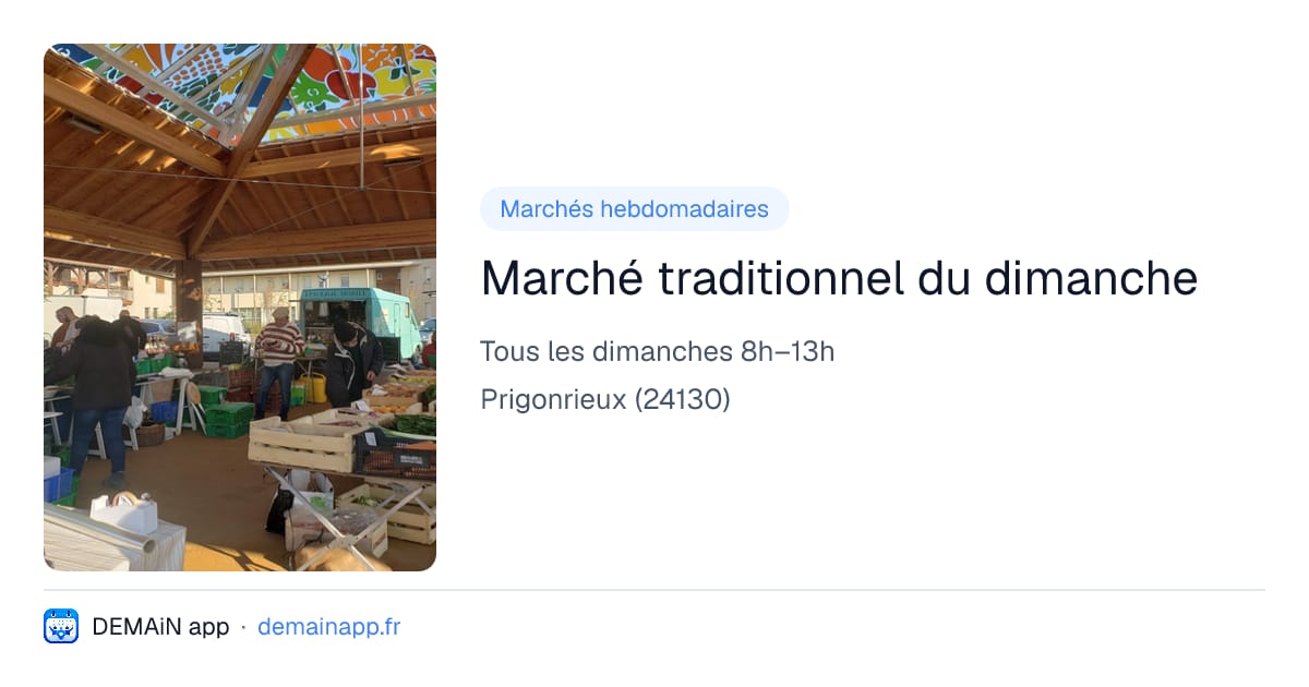 Marché traditionnel du dimanche — Prigonrieux