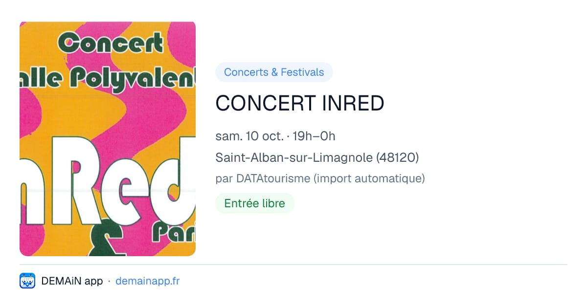 CONCERT INRED — Saint-Alban-sur-Limagnole