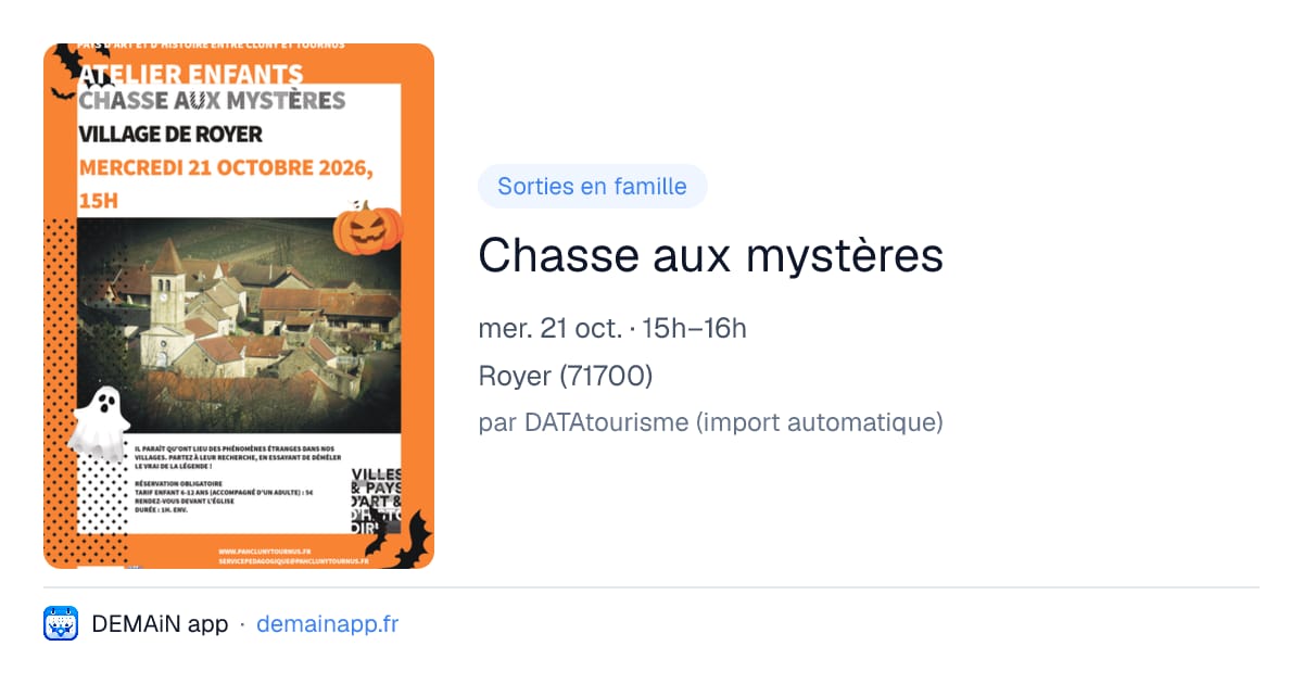 Chasse aux mystères — Royer