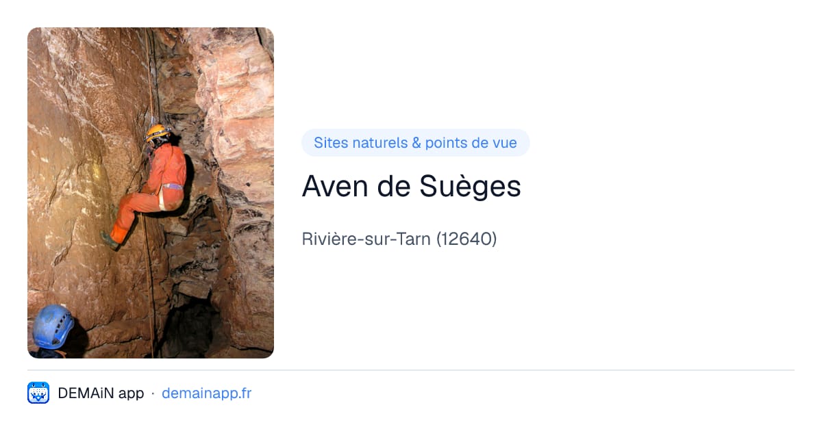 Aven de Suèges — Rivière-sur-Tarn