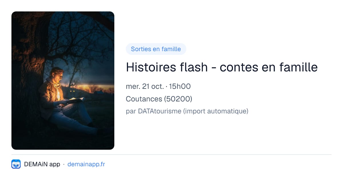 Histoires flash - contes en famille — Coutances