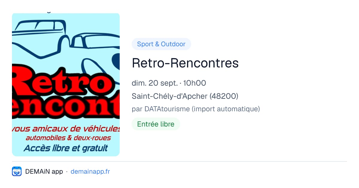 Retro-Rencontres — Saint-Chély-d'Apcher