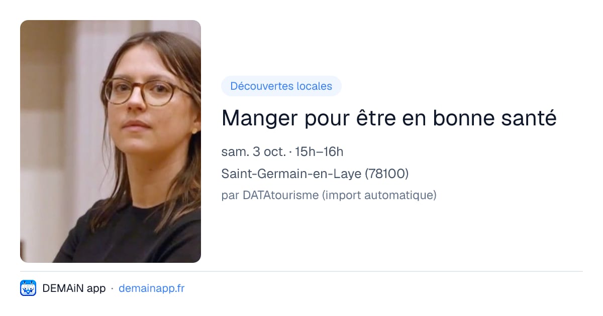 Manger pour être en bonne santé — Saint-Germain-en-Laye