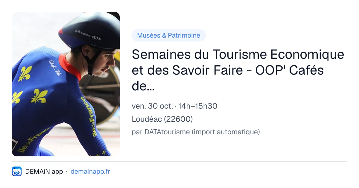 Semaines du Tourisme Economique et des Savoir Faire - OOP' Cafés de spécialité — Loudéac