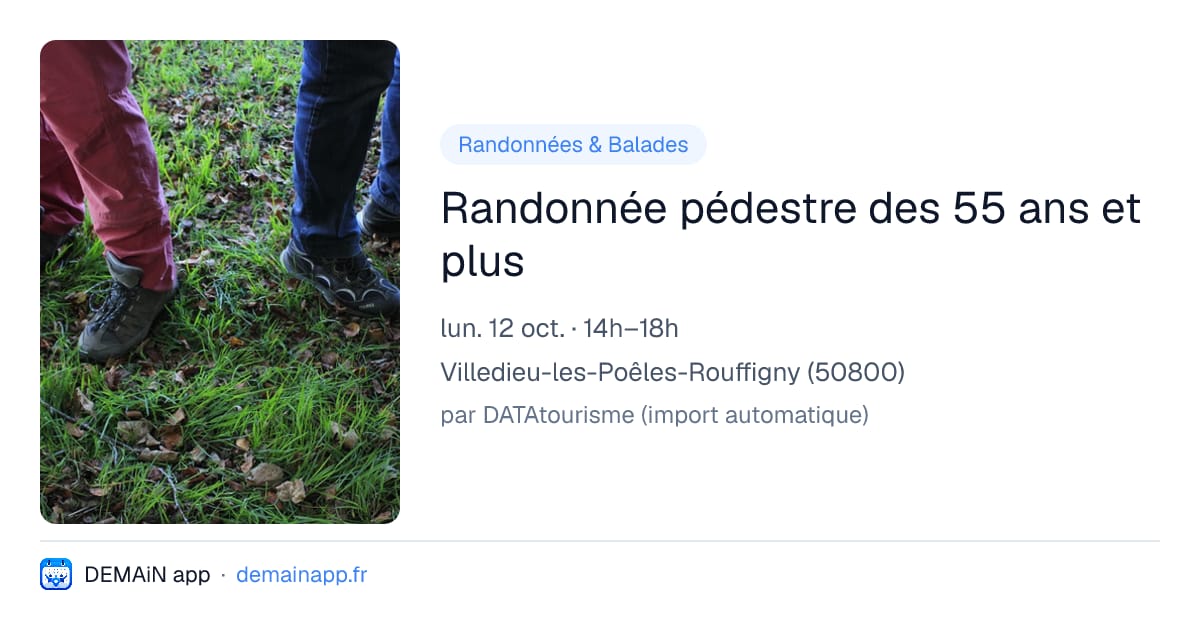 Randonnée pédestre des 55 ans et plus — Villedieu-les-Poêles-Rouffigny