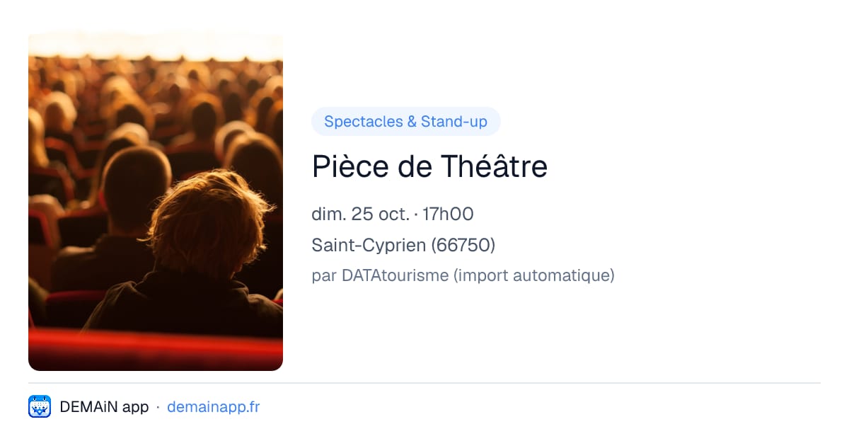 Pièce de Théâtre — Saint-Cyprien