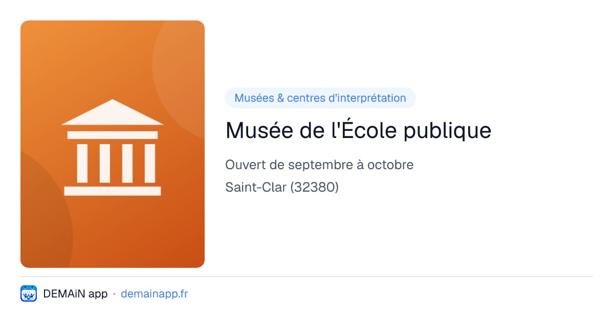 Musée de l'École publique — Saint-Clar