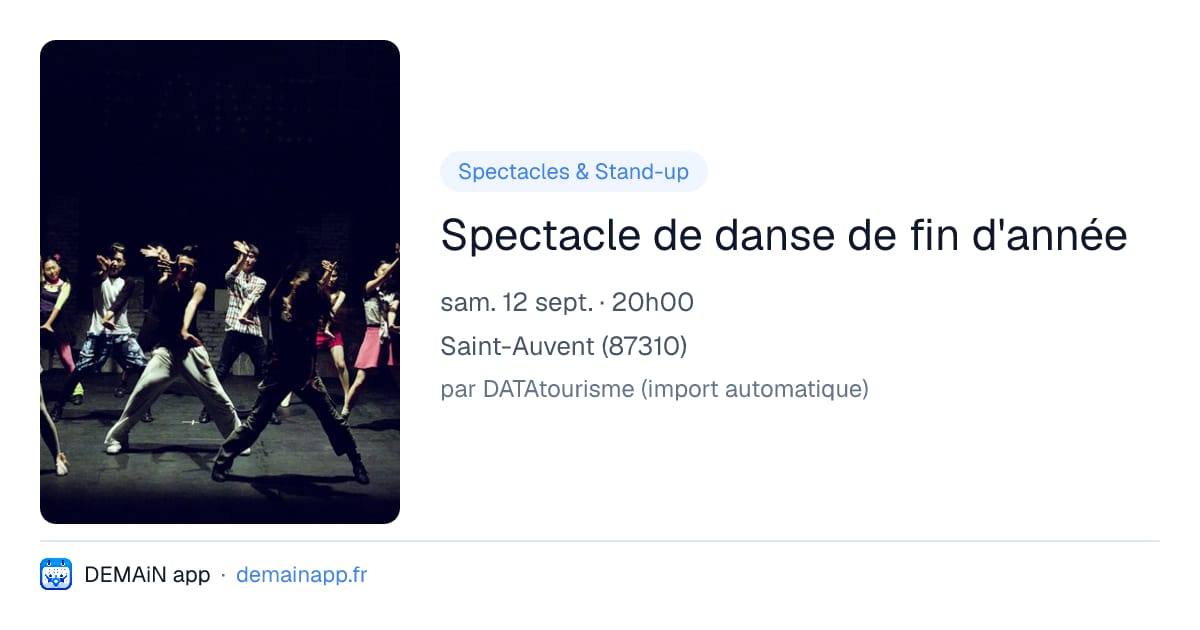 Spectacle de danse de fin d'année — Saint-Auvent