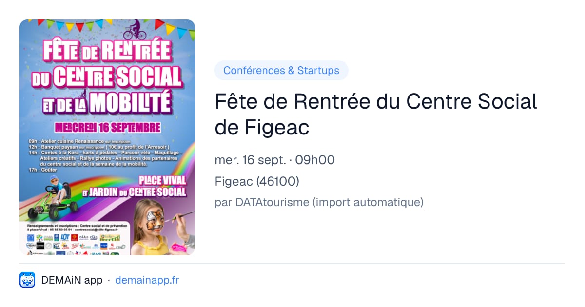 Fête de Rentrée du Centre Social de Figeac — Figeac