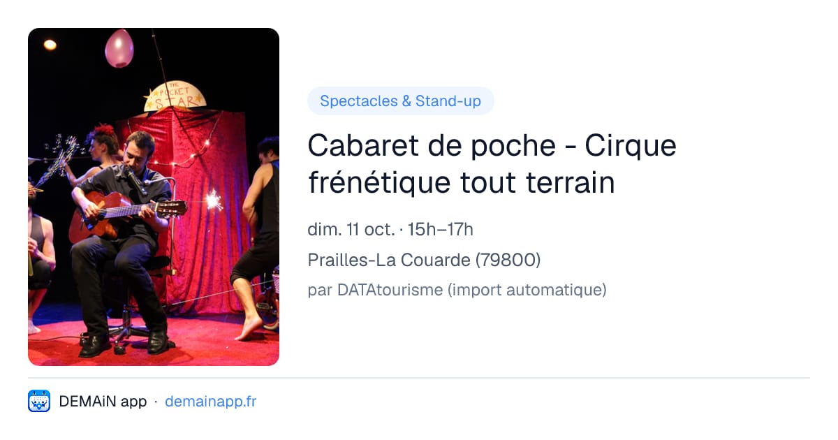 Cabaret de poche - Cirque frénétique tout terrain — Prailles-La Couarde