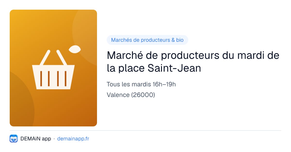 Marché de producteurs du mardi de la place Saint-Jean — Valence