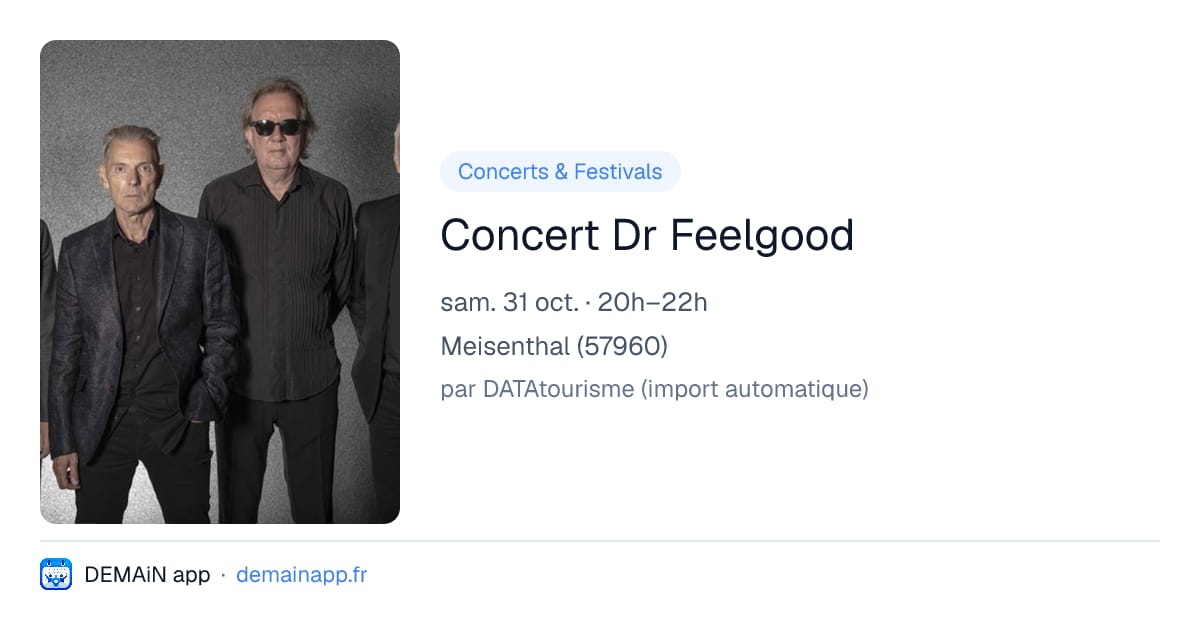 Concert Dr Feelgood — Meisenthal