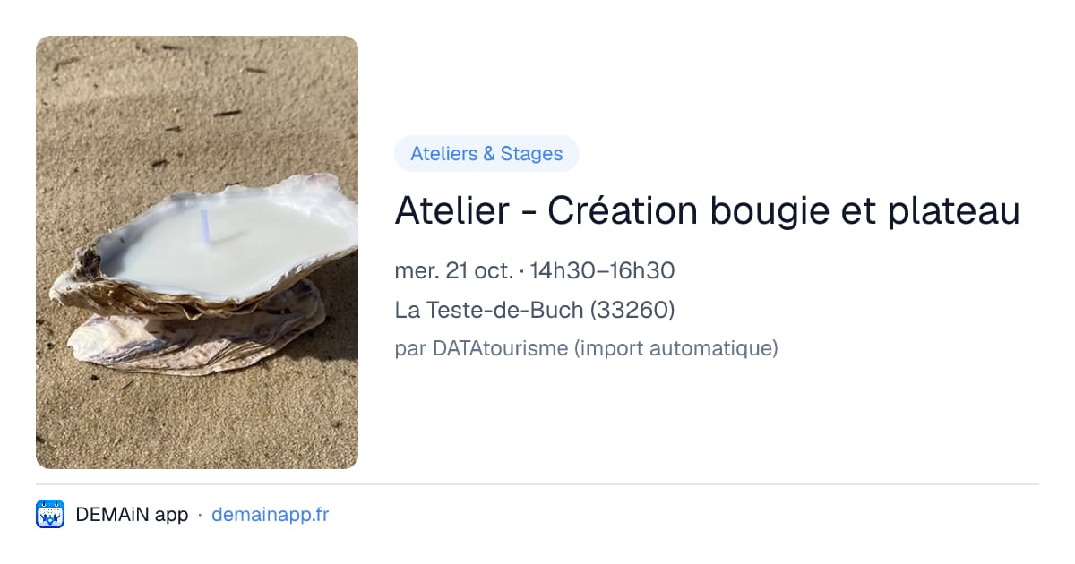 Atelier - Création bougie et plateau — La Teste-de-Buch