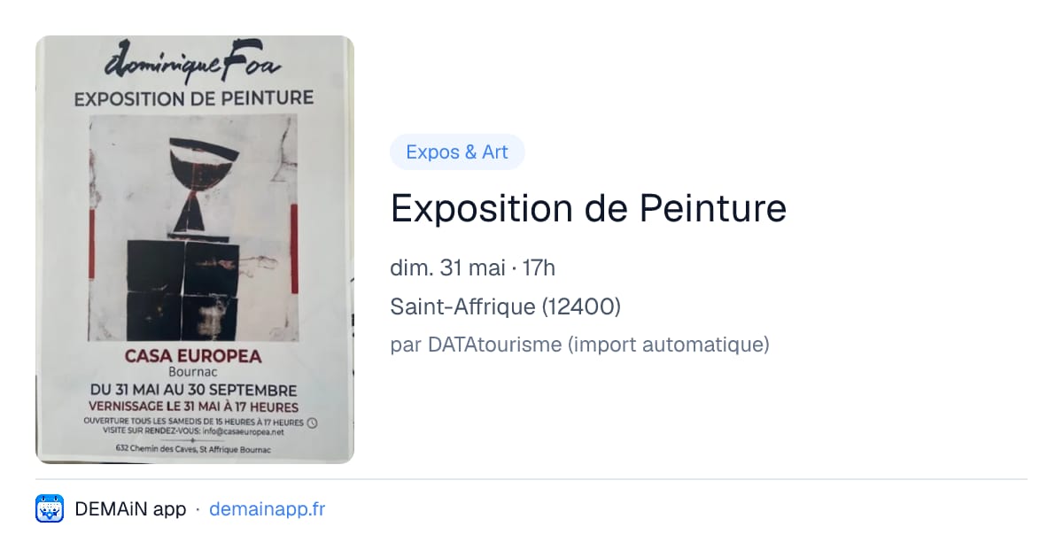 Exposition de Peinture — Saint-Affrique