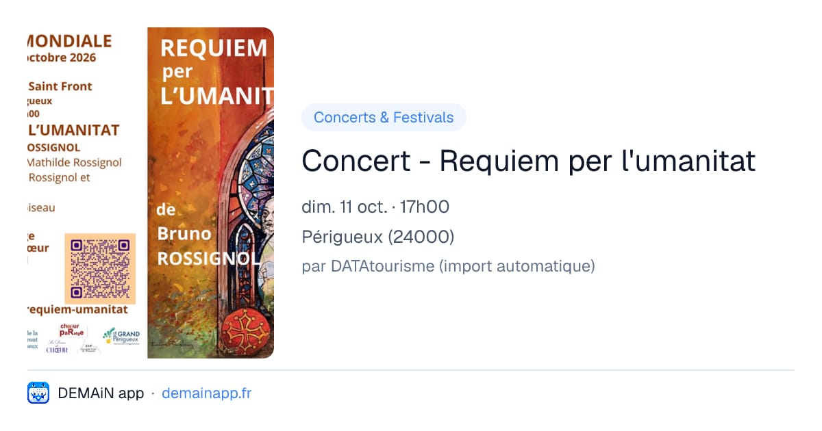 Concert - Requiem per l'umanitat — Périgueux