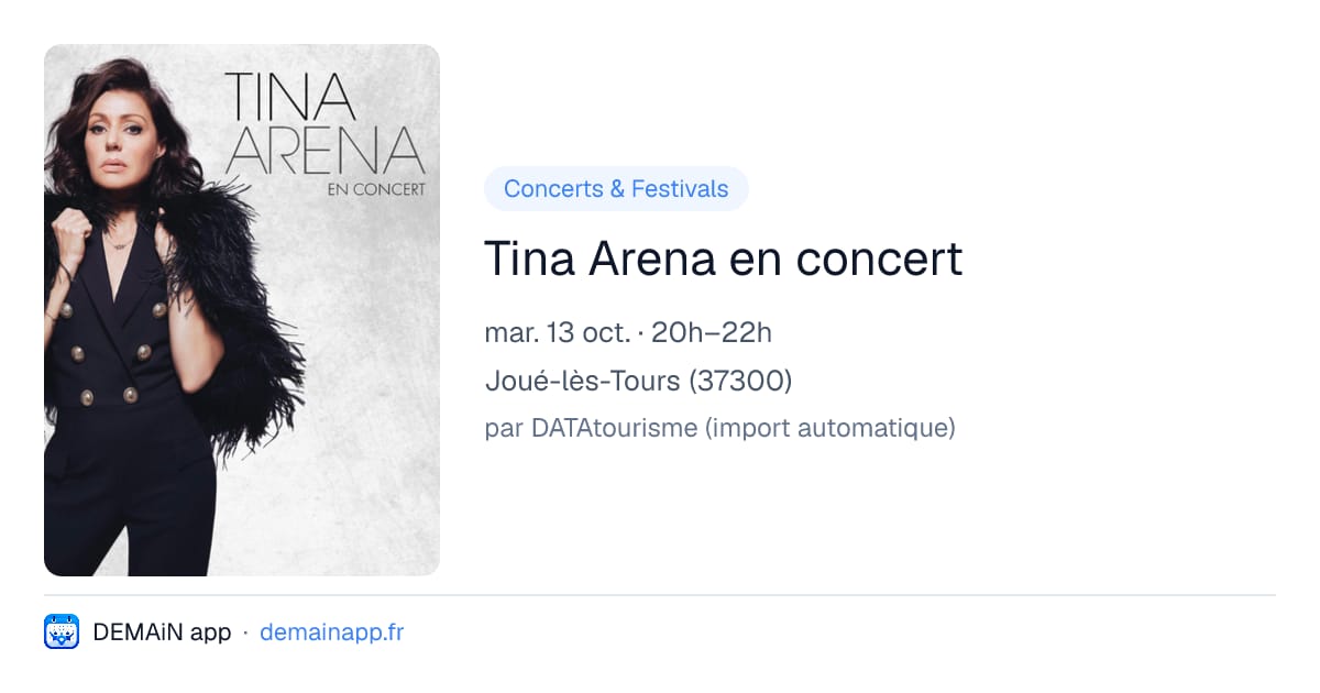 Tina Arena en concert — Joué-lès-Tours