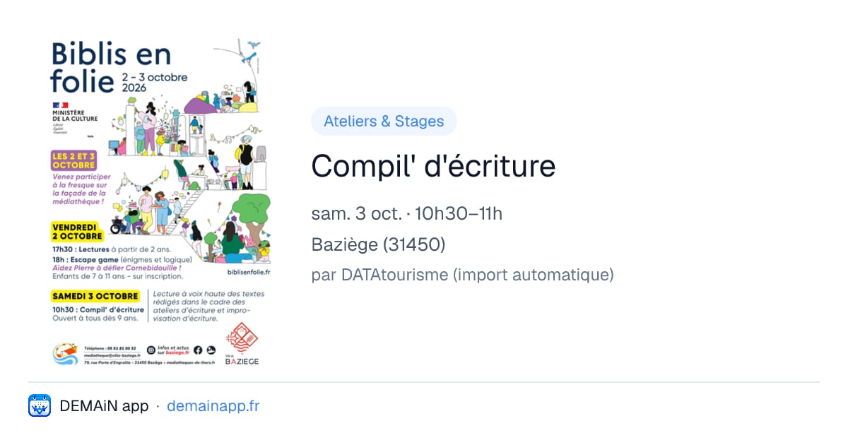 Compil' d'écriture — Baziège