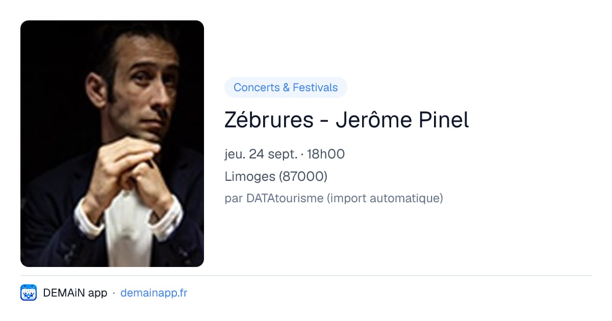 Zébrures - Jerôme Pinel — Limoges