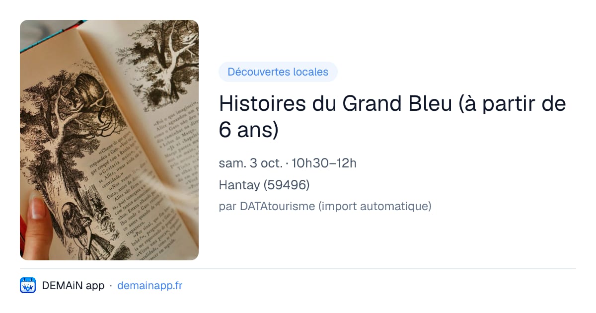 Histoires du Grand Bleu (à partir de 6 ans) — Hantay
