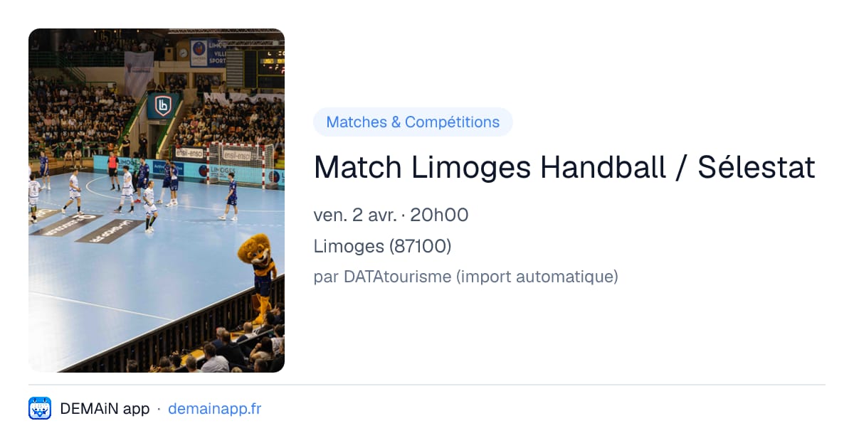 Match Limoges Handball / Sélestat — Limoges