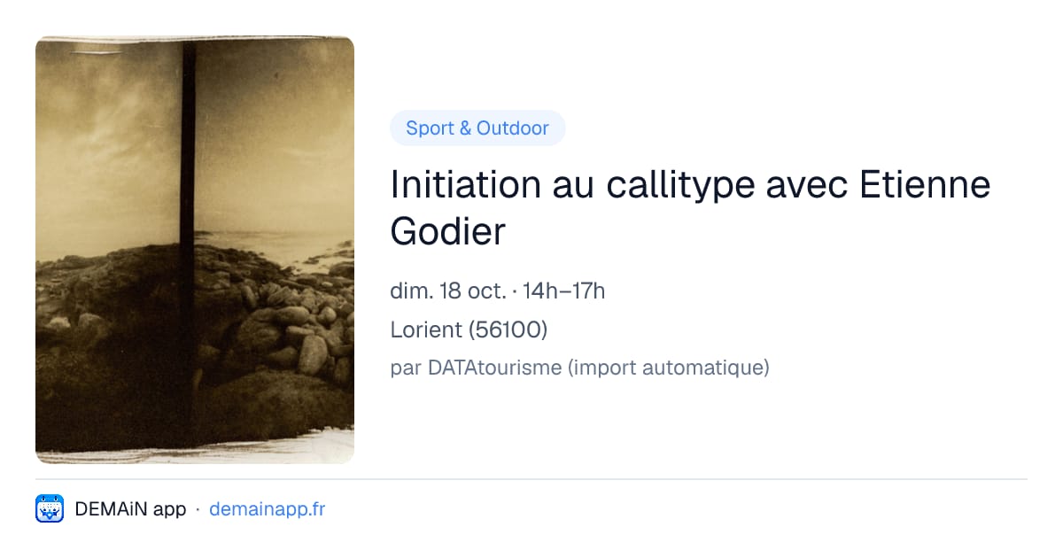 Initiation au callitype avec Etienne Godier — Lorient