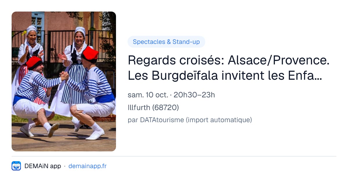 Regards croisés: Alsace/Provence. Les Burgdeïfala invitent les Enfants d'Arausio — Illfurth