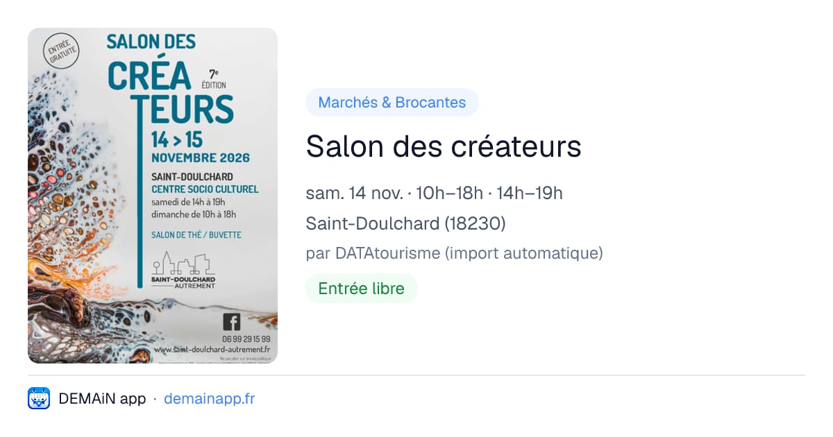 Salon des créateurs — Saint-Doulchard