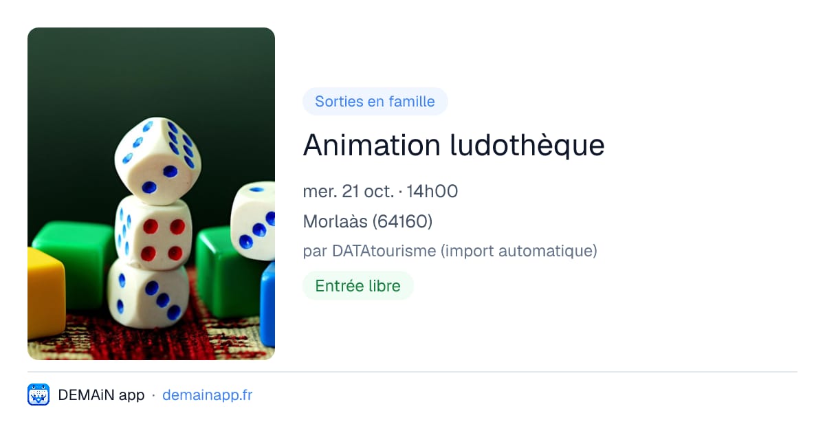 Animation ludothèque — Morlaàs