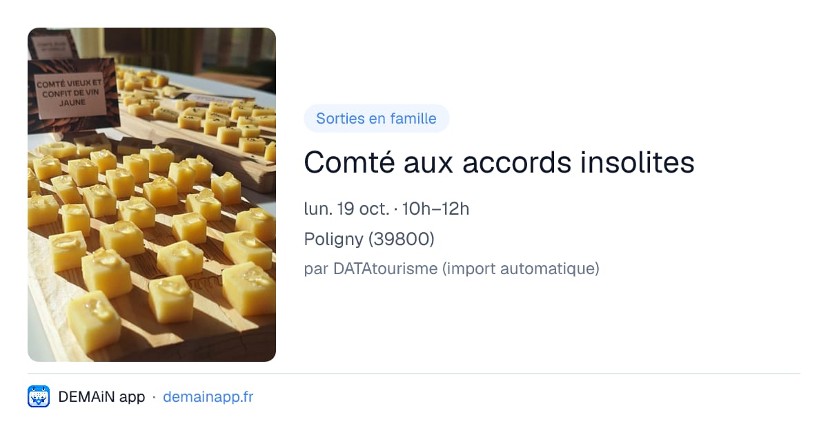 Comté aux accords insolites — Poligny