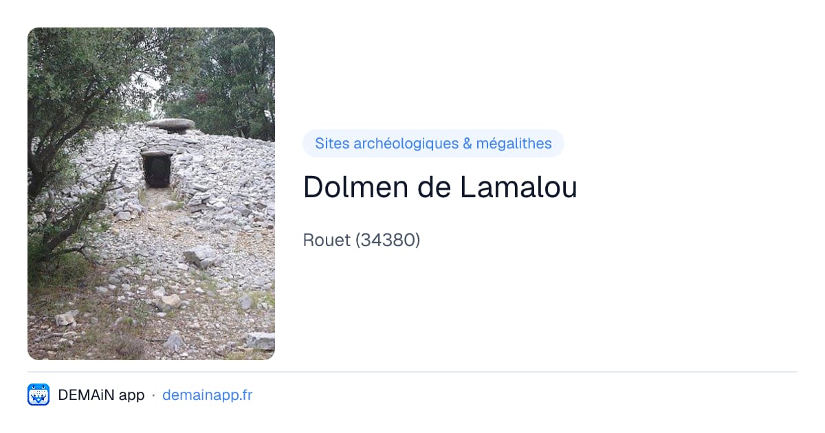 Dolmen de Lamalou — Rouet