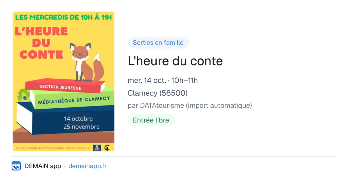 L'heure du conte — Clamecy