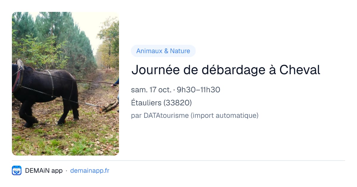Journée de débardage à Cheval — Étauliers