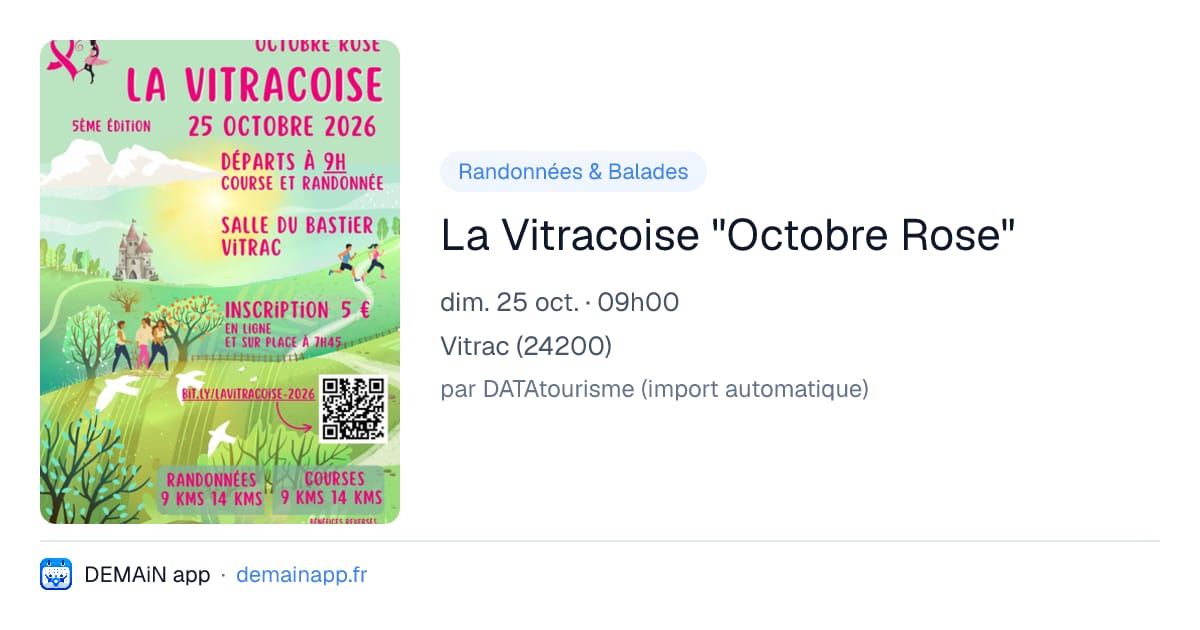 La Vitracoise "Octobre Rose" — Vitrac