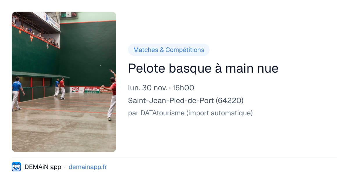 Pelote basque à main nue — Saint-Jean-Pied-de-Port