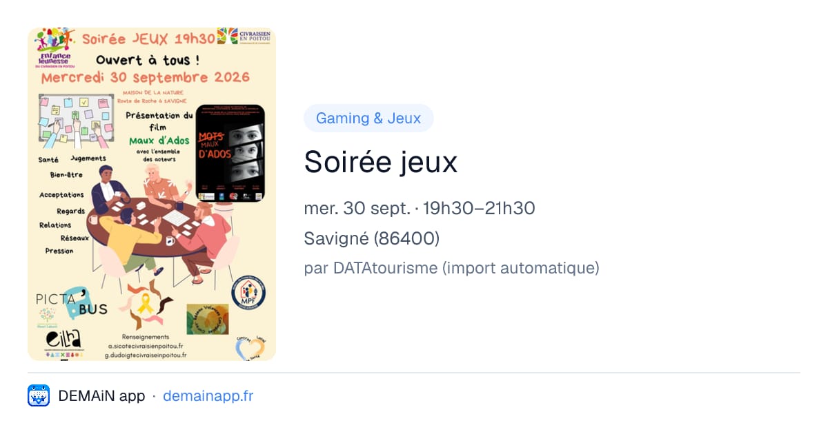 Soirée jeux — Savigné