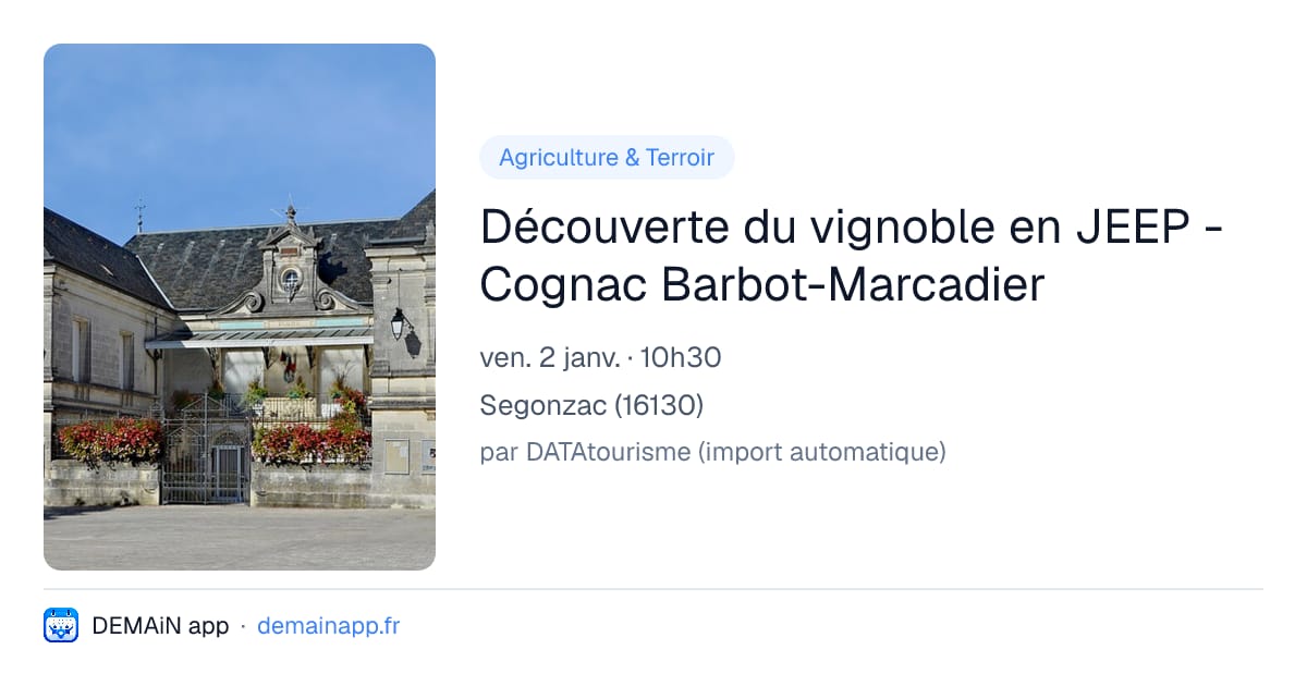 Découverte du vignoble en JEEP - Cognac Barbot-Marcadier — Segonzac