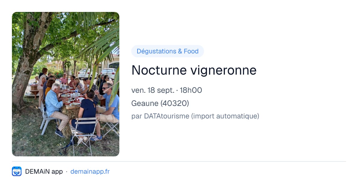 Nocturne vigneronne — Geaune