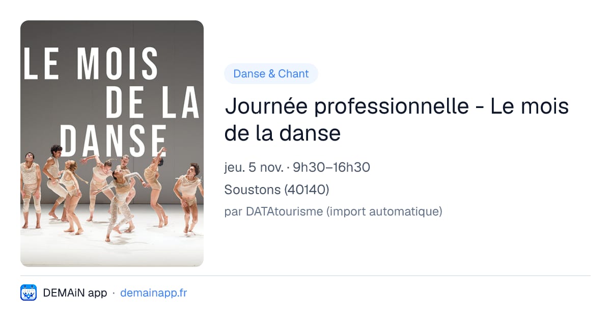 Journée professionnelle - Le mois de la danse — Soustons