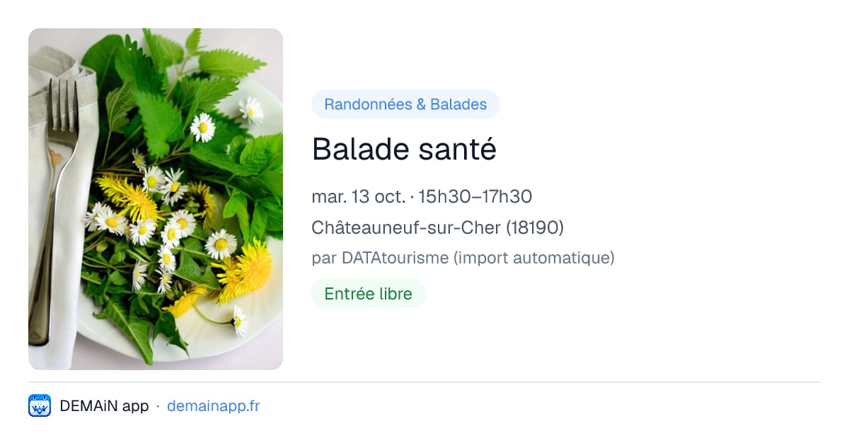Balade santé — Châteauneuf-sur-Cher