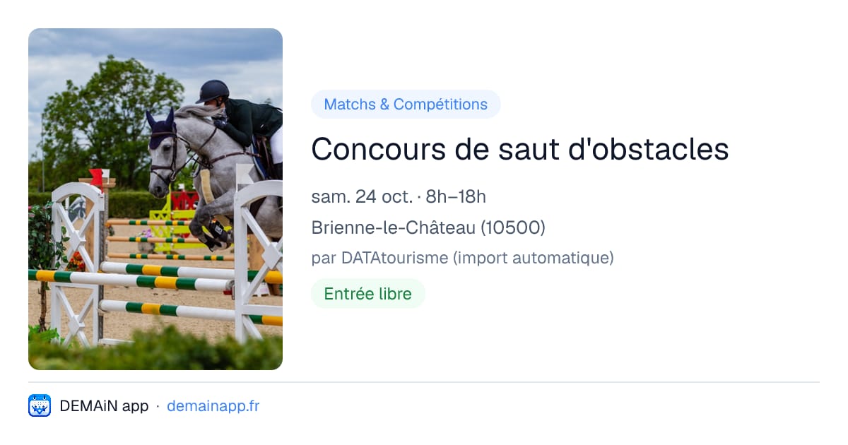 Concours de saut d'obstacles — Brienne-le-Château