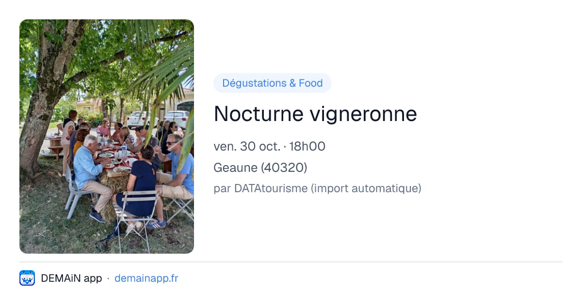 Nocturne vigneronne — Geaune